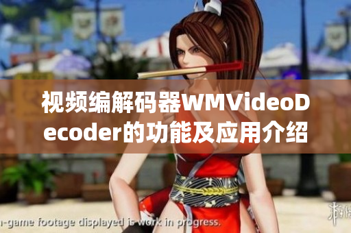 视频编解码器WMVideoDecoder的功能及应用介绍(1)