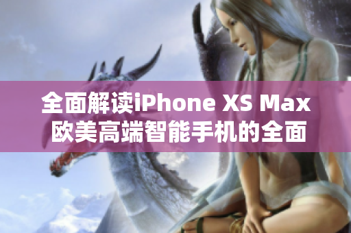 全面解读iPhone XS Max 欧美高端智能手机的全面解析