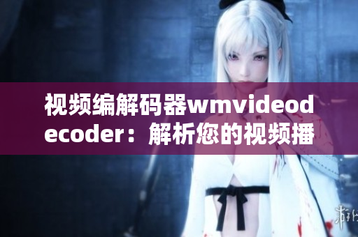 视频编解码器wmvideodecoder：解析您的视频播放需求