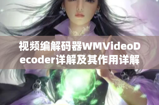 视频编解码器WMVideoDecoder详解及其作用详解(1)