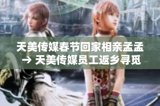 天美传媒春节回家相亲孟孟 → 天美传媒员工返乡寻觅爱情困扰