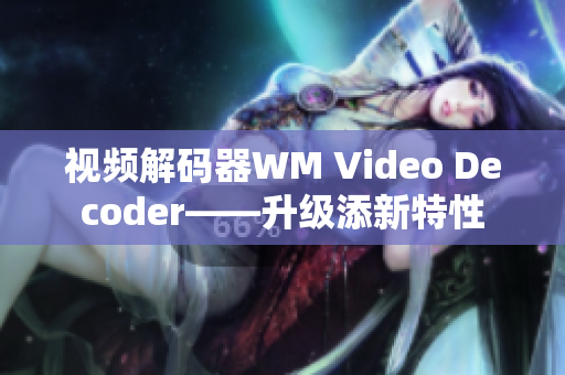 视频解码器WM Video Decoder——升级添新特性