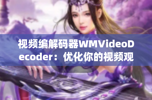 视频编解码器WMVideoDecoder：优化你的视频观看体验(1)