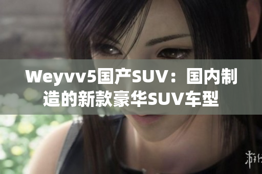 Weyvv5国产SUV：国内制造的新款豪华SUV车型