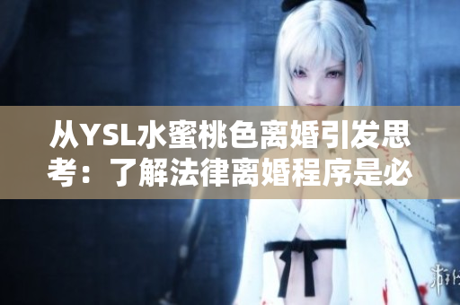 从YSL水蜜桃色离婚引发思考：了解法律离婚程序是必要的