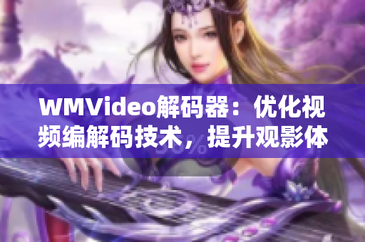 WMVideo解码器：优化视频编解码技术，提升观影体验