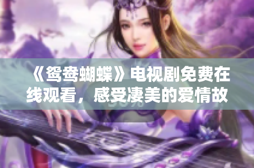《鸳鸯蝴蝶》电视剧免费在线观看，感受凄美的爱情故事