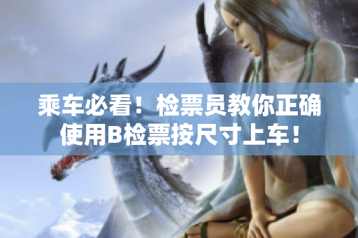 乘车必看！检票员教你正确使用B检票按尺寸上车！