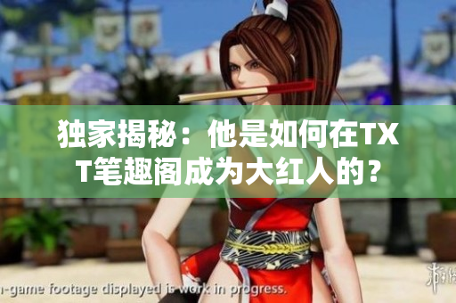 独家揭秘：他是如何在TXT笔趣阁成为大红人的？