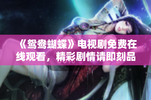 《鸳鸯蝴蝶》电视剧免费在线观看，精彩剧情请即刻品味
