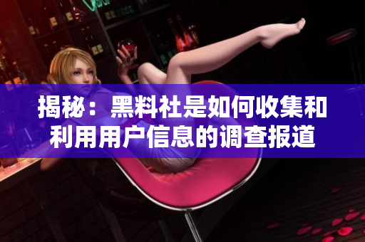 揭秘：黑料社是如何收集和利用用户信息的调查报道