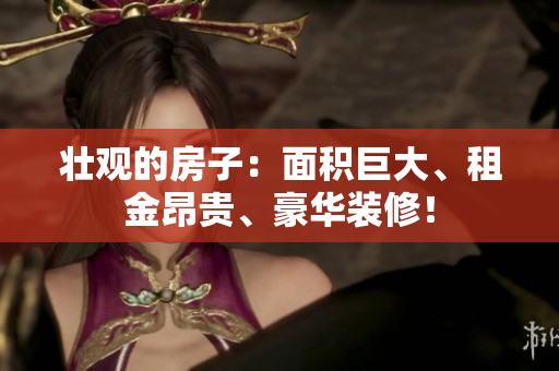 壮观的房子：面积巨大、租金昂贵、豪华装修！