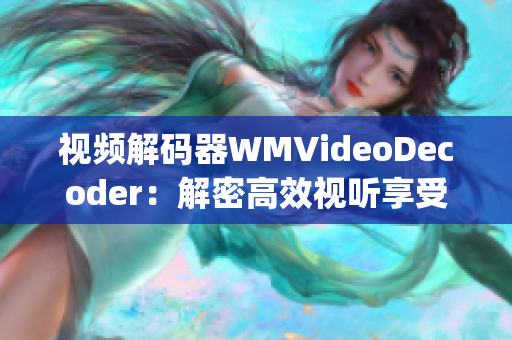 视频解码器WMVideoDecoder：解密高效视听享受(1)