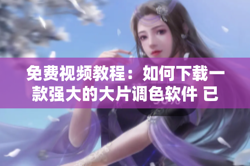 免费视频教程：如何下载一款强大的大片调色软件 已经更新
