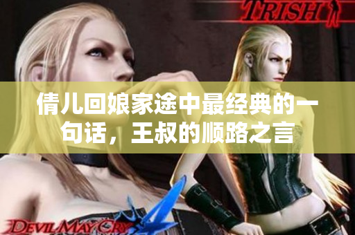 倩儿回娘家途中最经典的一句话，王叔的顺路之言